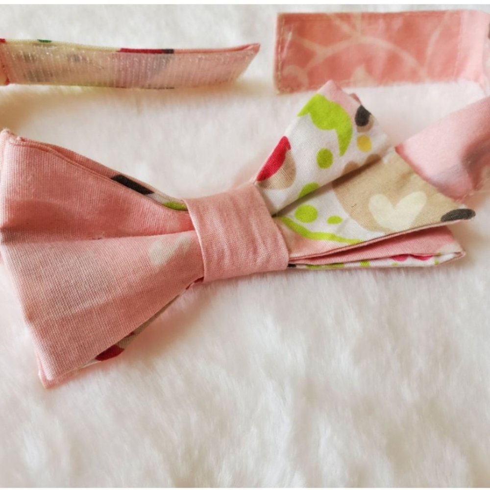 Mustard Pie Bow Tie Petal Pink Size S velcro close